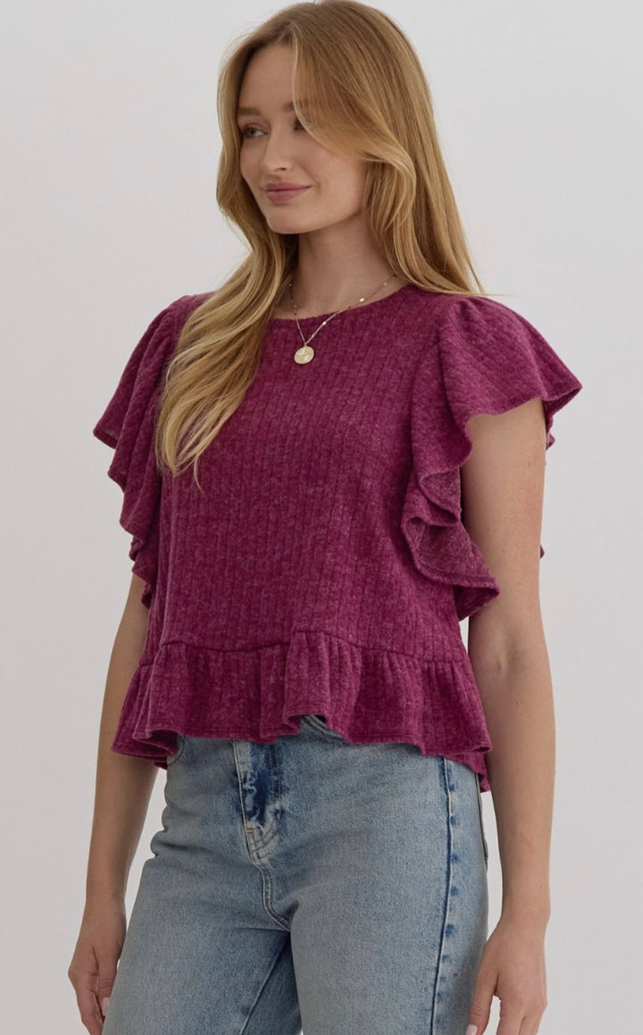 Ribbed Knit Crop Top