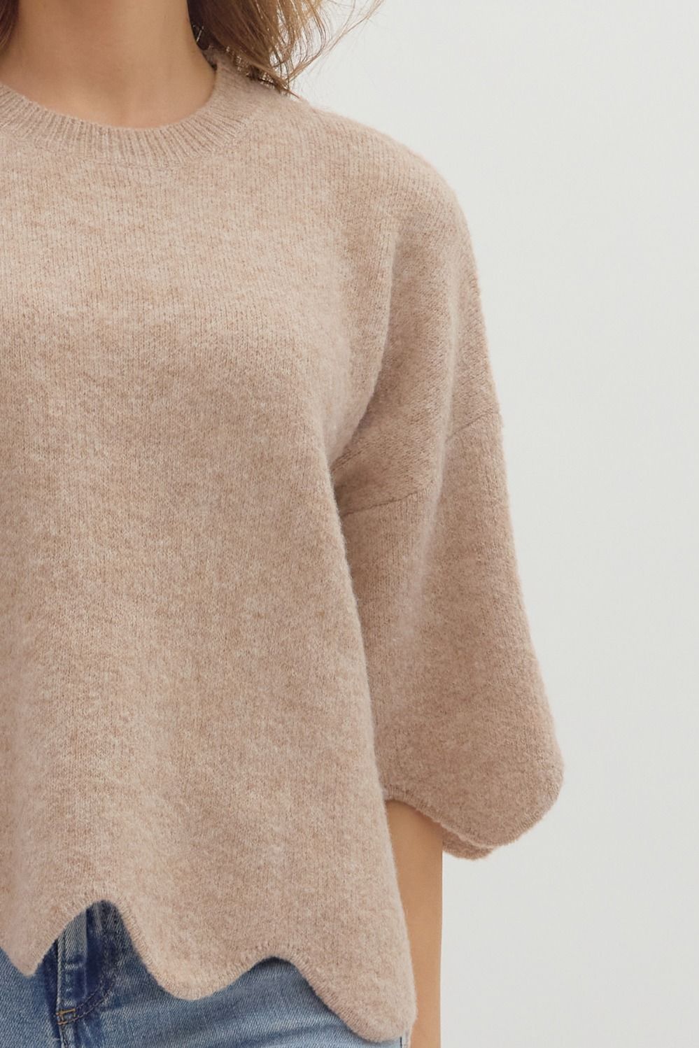 Solid Sweater Knit Relaxed