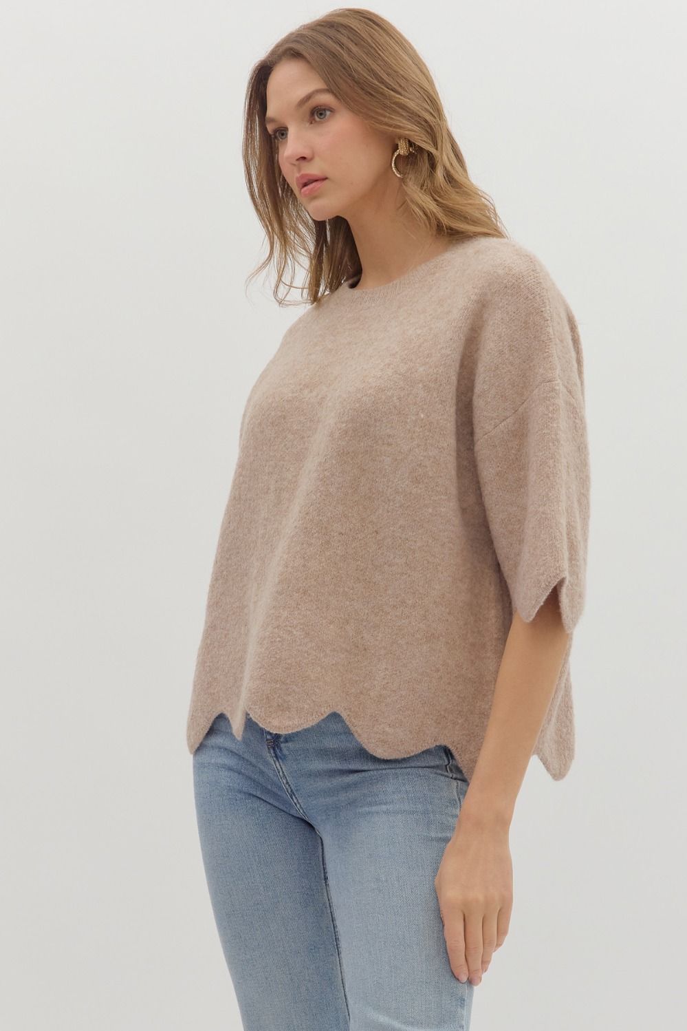 Solid Sweater Knit Relaxed