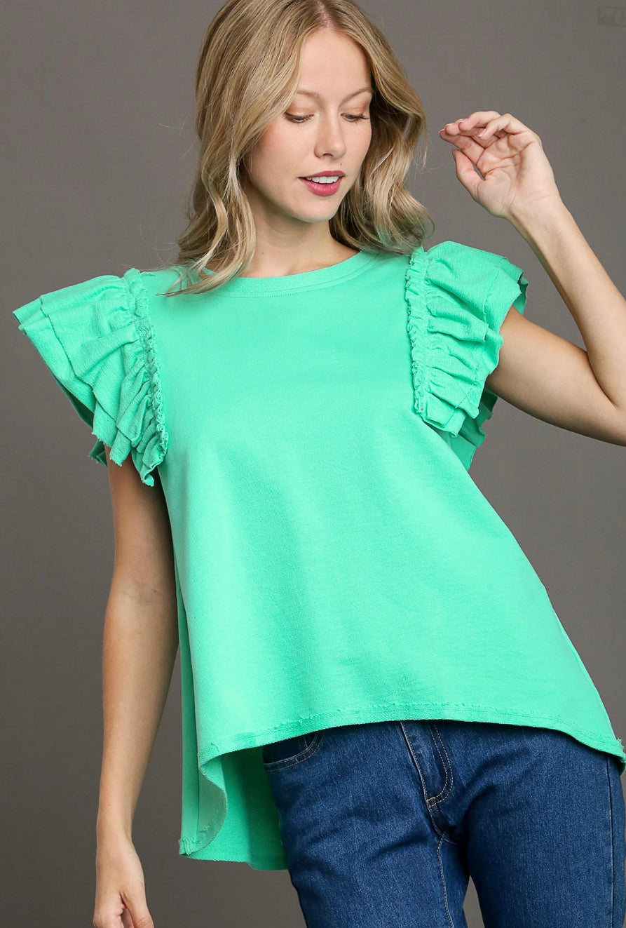 Round Neck French Terry Top